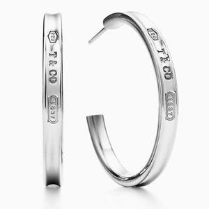 Tiffany & Co 1837 Sterling Silver hoop earring
